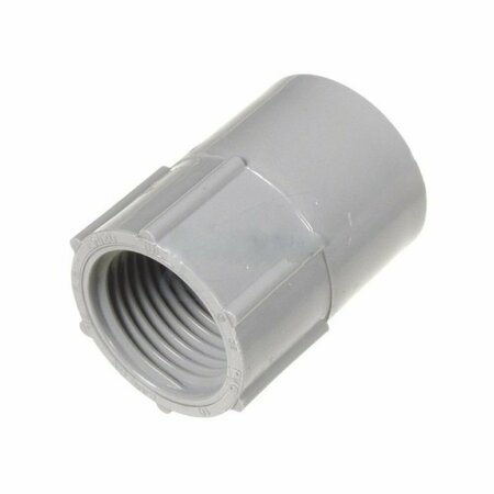 AMERICAN IMAGINATIONS 1.5-in. Plastic Cylindrical Female Adapter Modern Grey AI-36571